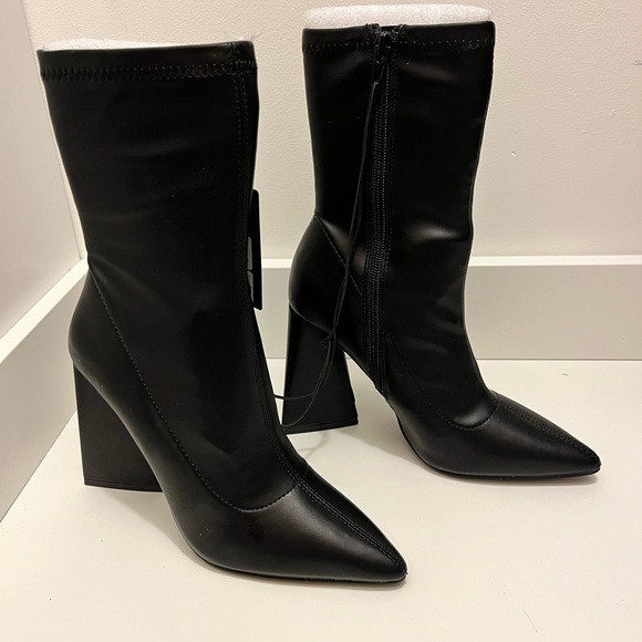 Forever 21 Faux Leather Pointed Booties - Picture 2 of 7